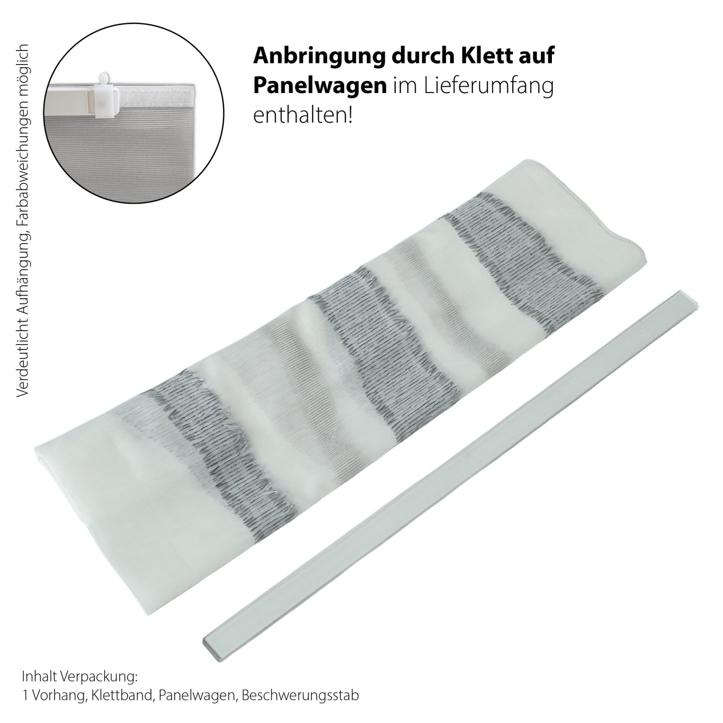 Homing Flächen Vorhang Nelis 60x245 grau Vorhänge Schlafzimmer transparent