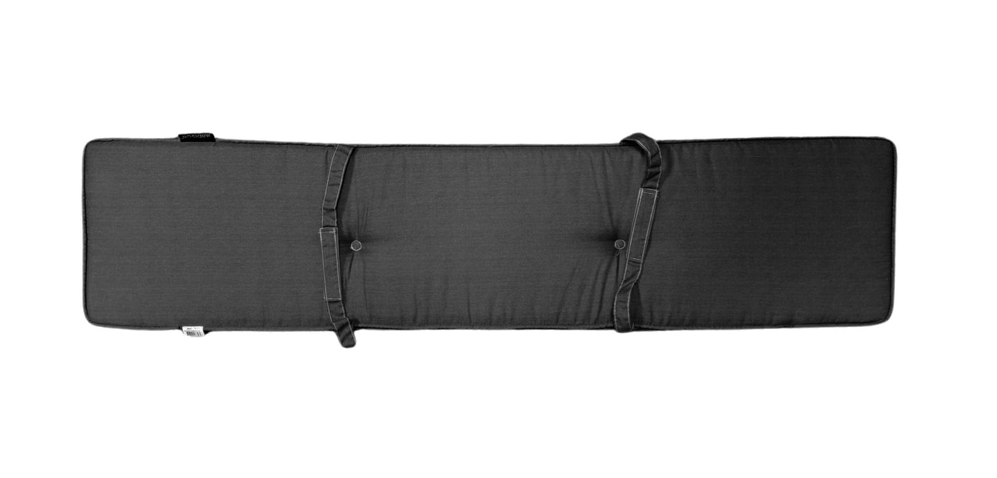 Madison Bierbank-Sitzkissen Basic schwarz Kissen Auflage 120x27,5 Garten Möbel