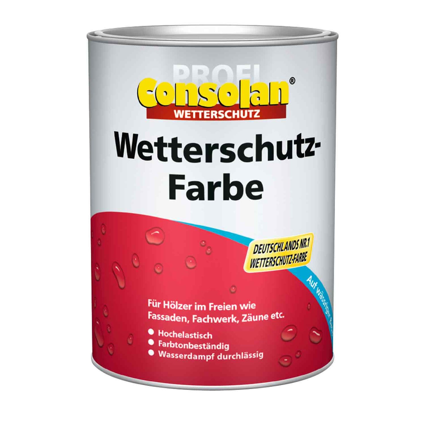 Consolan Profi Wetterschutzfarbe Taubenblau 0,75L Pro Holz Lasur Schutz