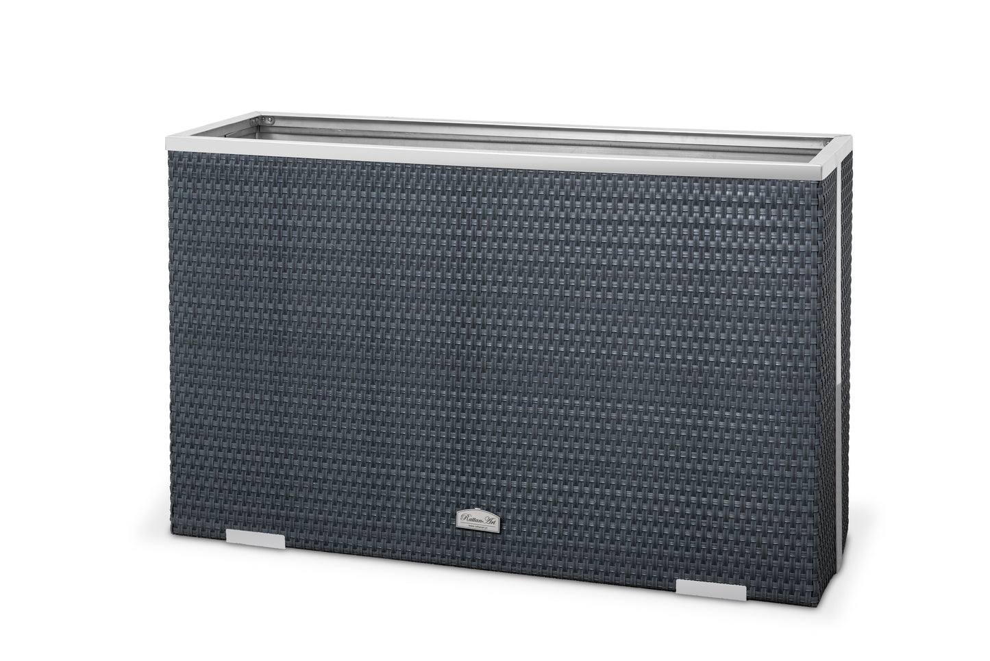 XL Polyrattan Pflanzgefäß 100cm Pflanzkübel Blumentopf Kübel Übertopf Hochbeet