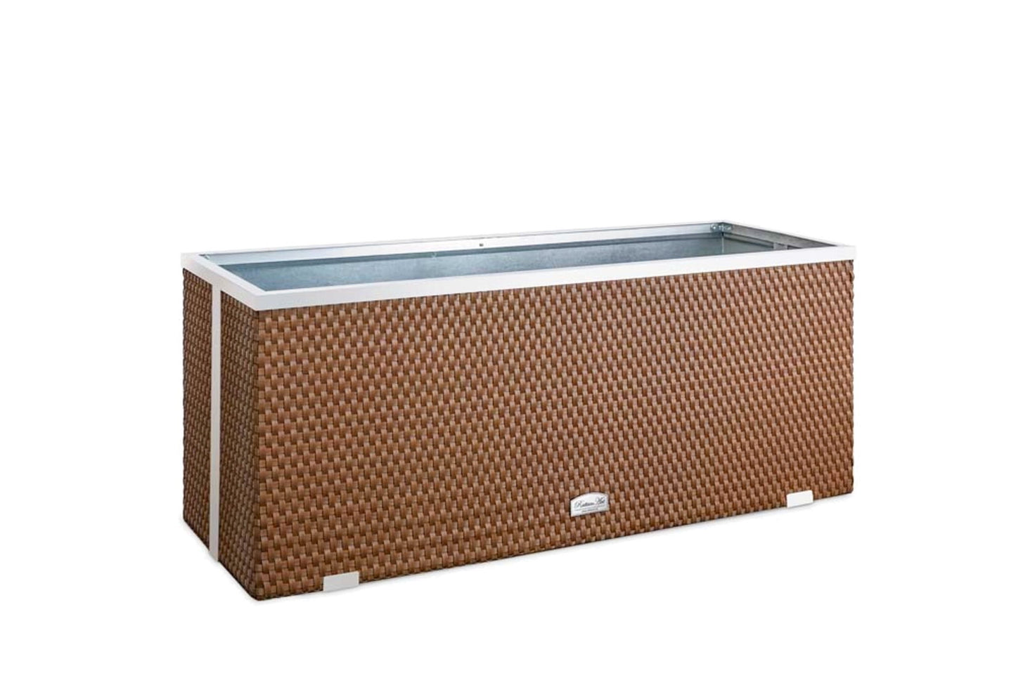 XL Polyrattan Pflanzgefäß 108cm Pflanzkübel Blumentopf Kübel Übertopf Hochbeet