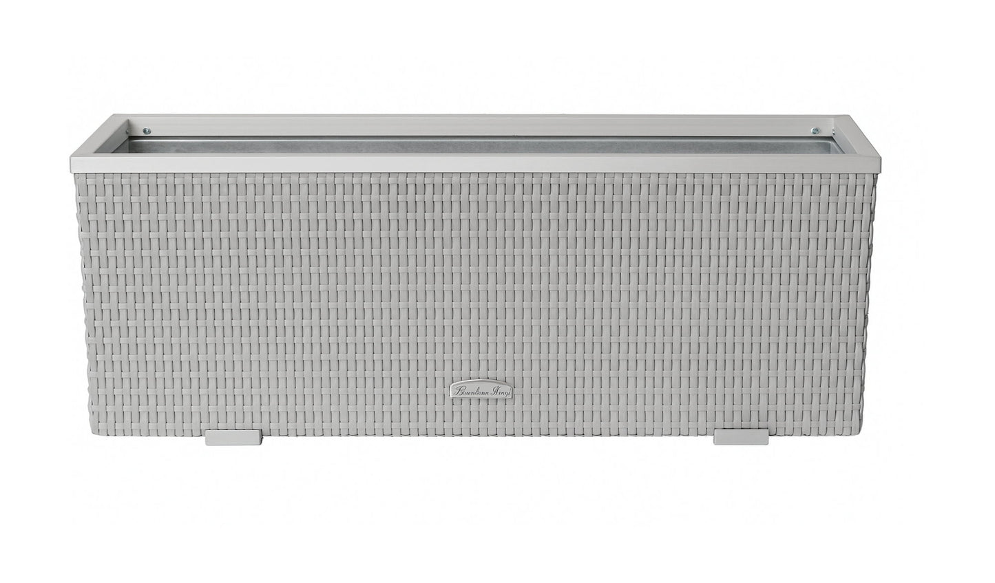 XL Polyrattan Pflanzgefäß 108cm Pflanzkübel Blumentopf Kübel Übertopf Hochbeet