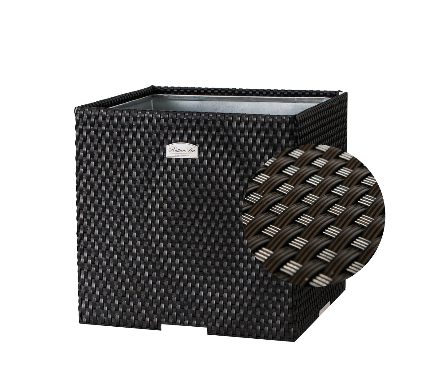 XL Polyrattan Pflanzgefäß Pflanzkübel Blumentopf Blumenkübel Übertopf Hochbeet