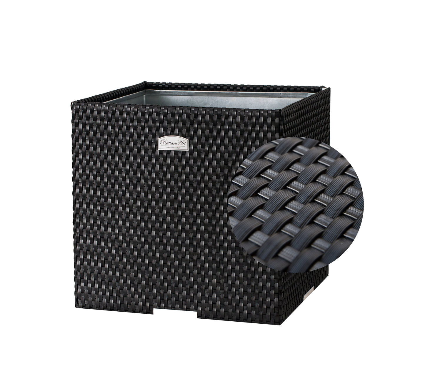 XL Polyrattan Pflanzgefäß Pflanzkübel Blumentopf Blumenkübel Übertopf Hochbeet