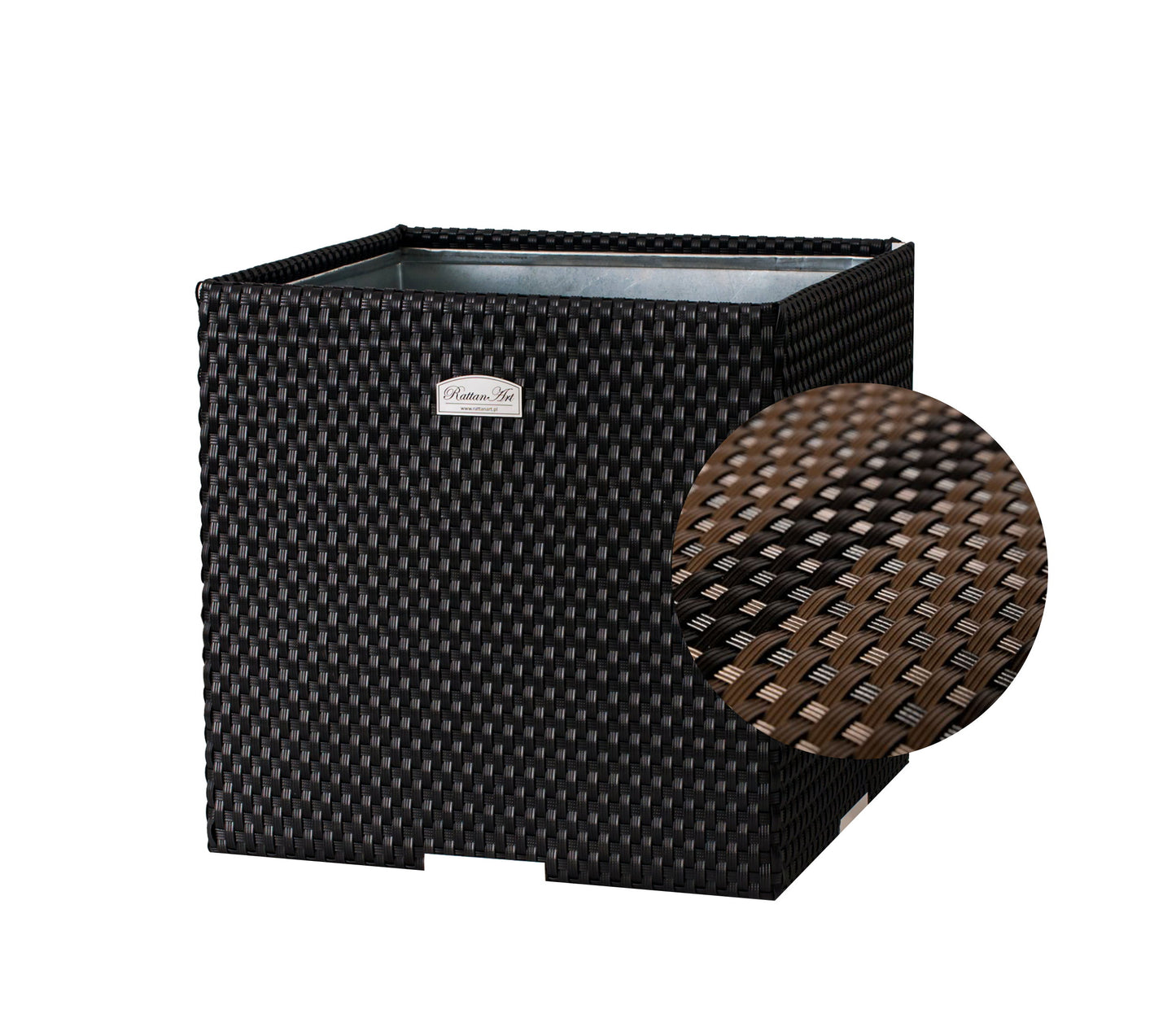 XL Polyrattan Pflanzgefäß Pflanzkübel Blumentopf Blumenkübel Übertopf Hochbeet
