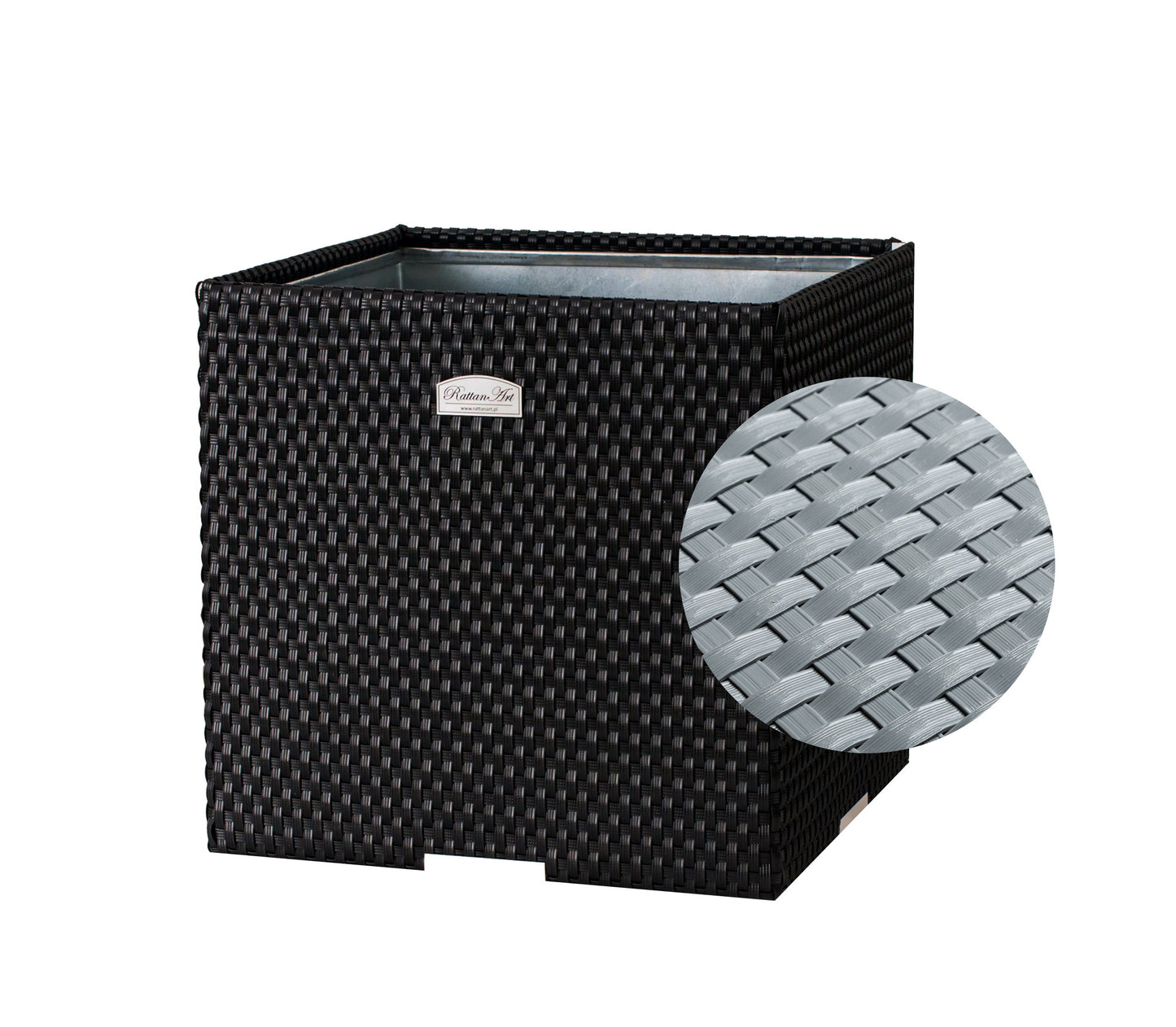 XL Polyrattan Pflanzgefäß Pflanzkübel Blumentopf Blumenkübel Übertopf Hochbeet