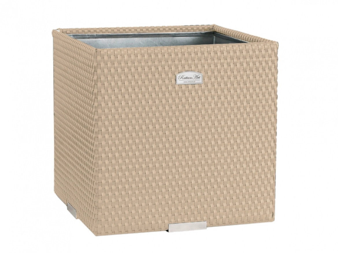 XL Polyrattan Pflanzgefäß Pflanzkübel Blumentopf Blumenkübel Übertopf Hochbeet