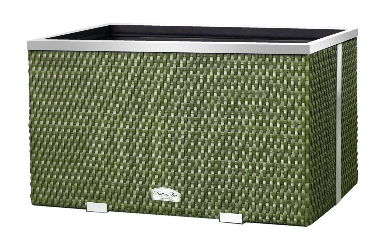 XL Polyrattan Pflanzgefäß Pflanzkübel Blumentopf Blumenkübel Übertopf Hochbeet