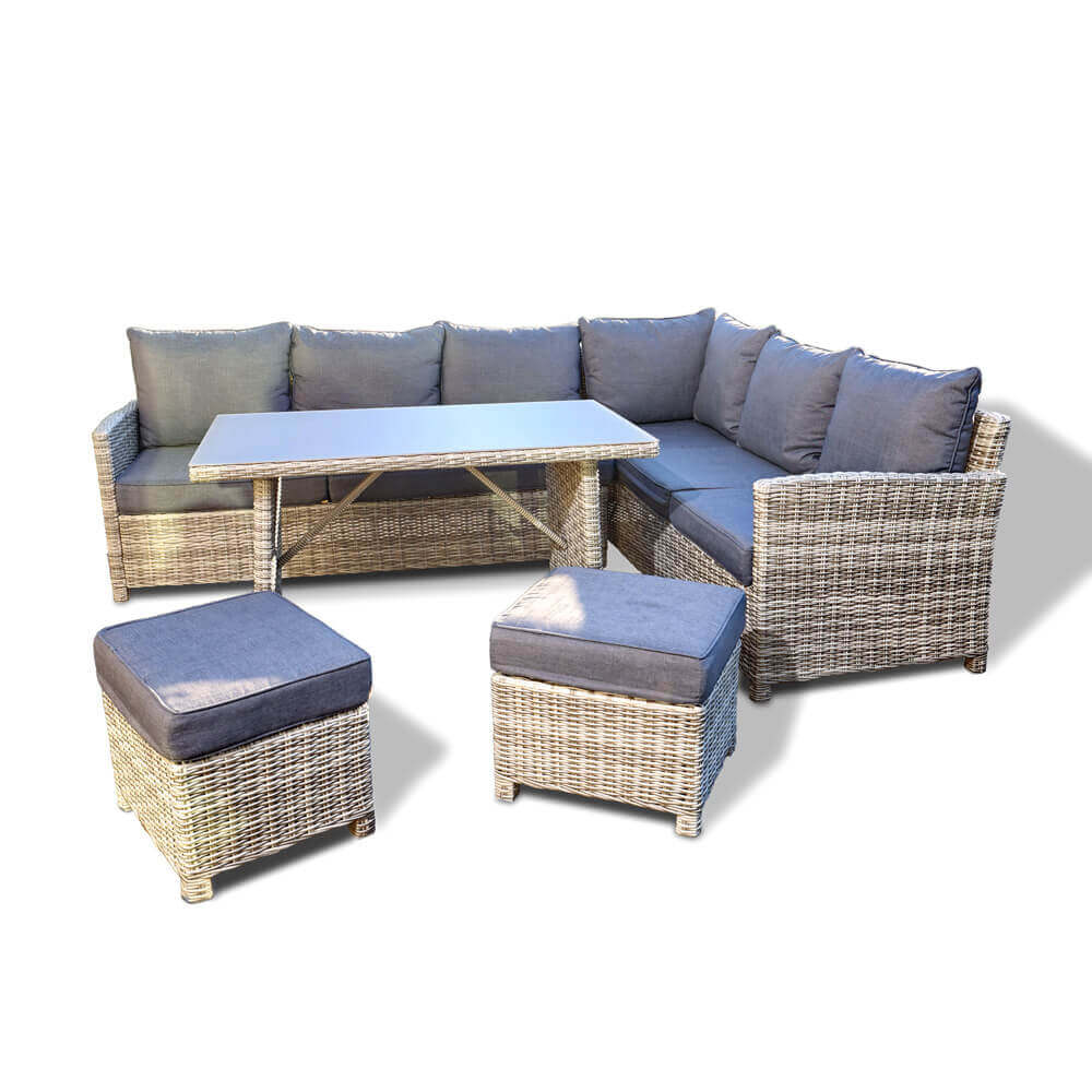 Polyrattan Lounge Garten Sitzgruppe Esstisch Gartensofa Sonnenliege Sitzgarnitur