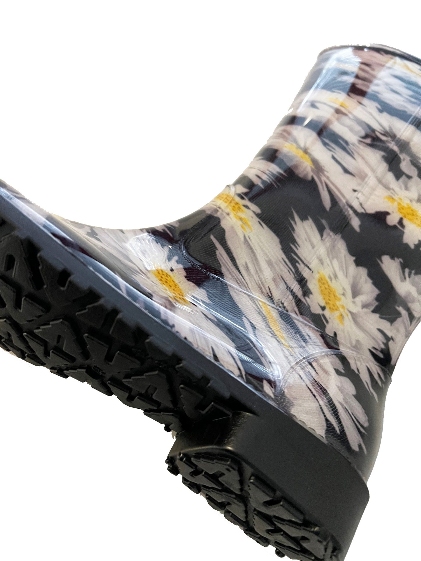 WKTEX Damen Regenstiefel Gummistiefel Damenstiefel Stiefel Stiefeletten Blumen