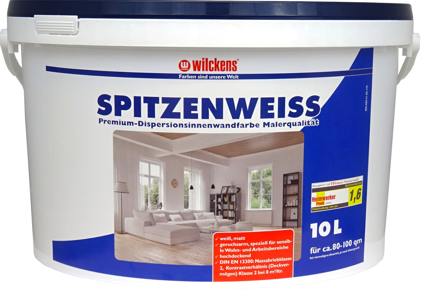 Wilckens Spitzen-Weiss Wandfarbe schneeweiß Innenfarbe Wohnraumfarbe