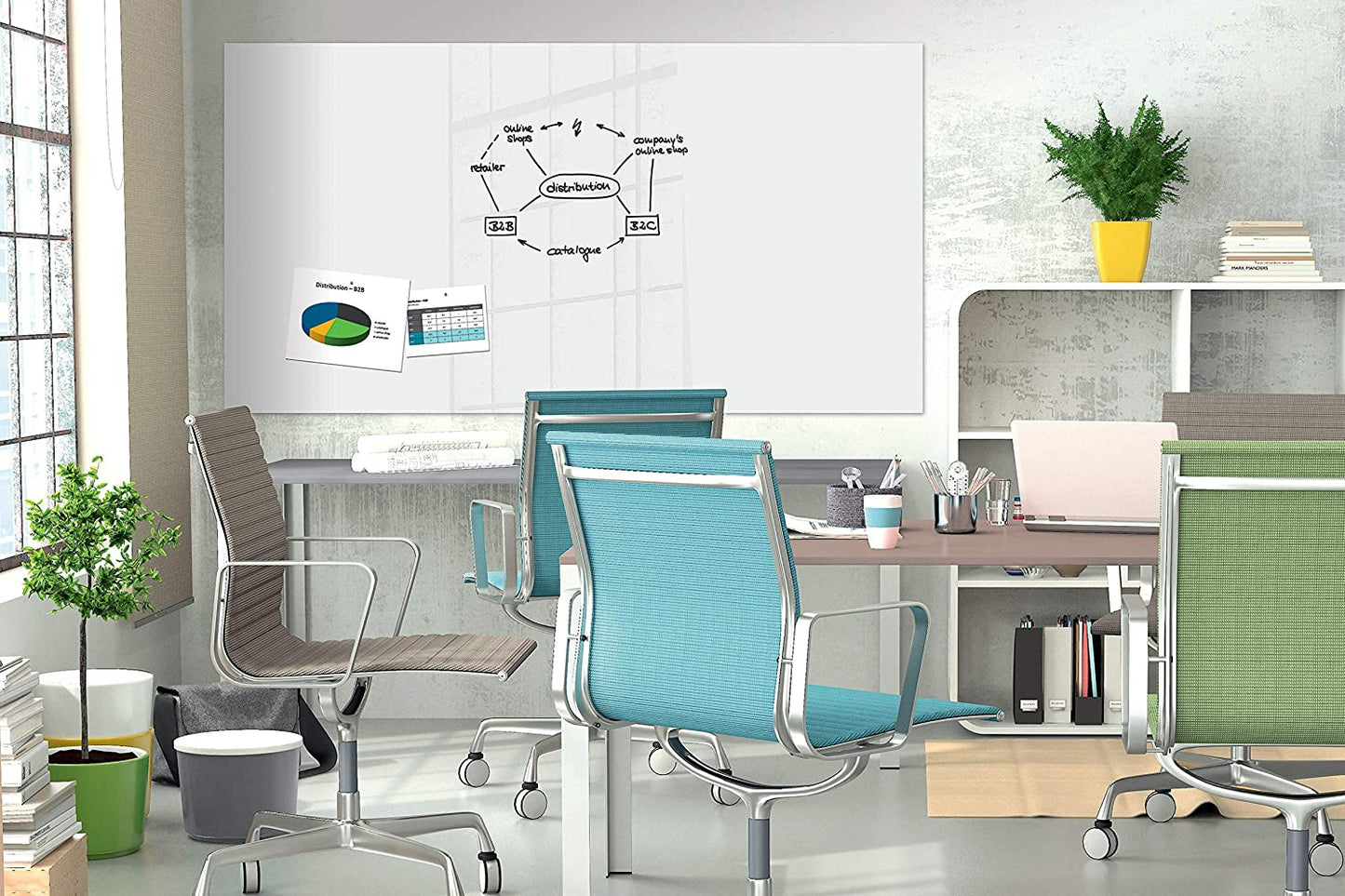 Sigel B1700 Glas Magnettafel 240x120 Whiteboard Magnetboard Tafel Memoboard