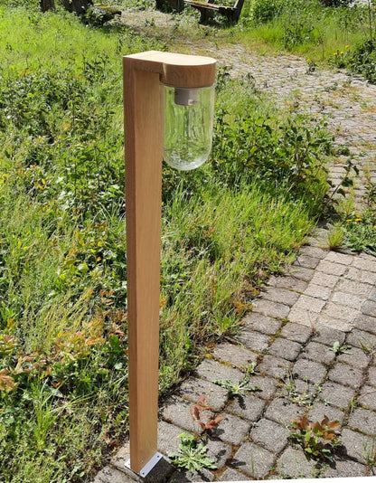 BRILLIANT Cabar Wegeleuchte 110cm Holz Optik Garten Lampe Außenleuchte Leuchte