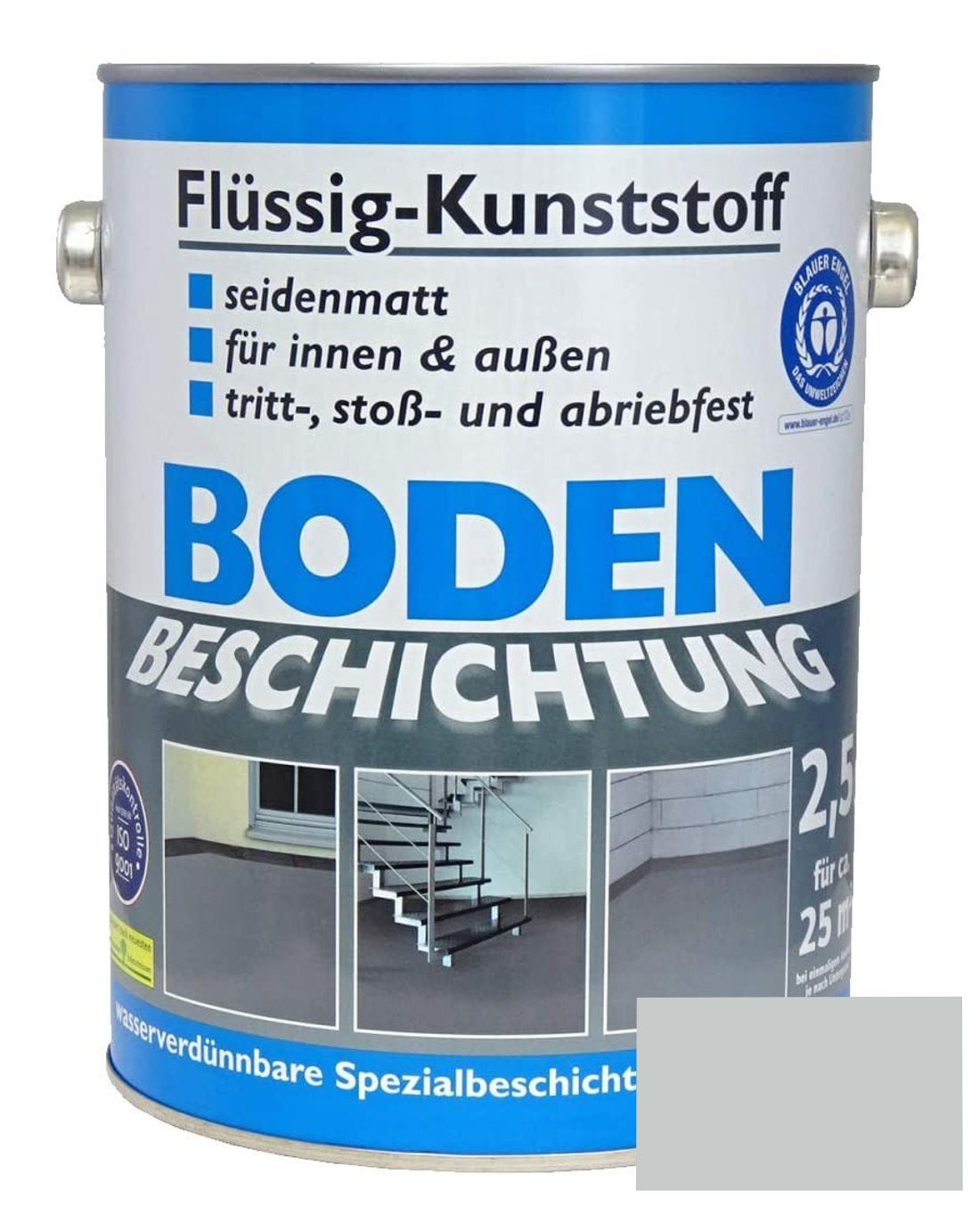 Flüssig Kunststoff 2,5L Bodenbeschichtung 25m² Betonfarbe Beton Beschichtung