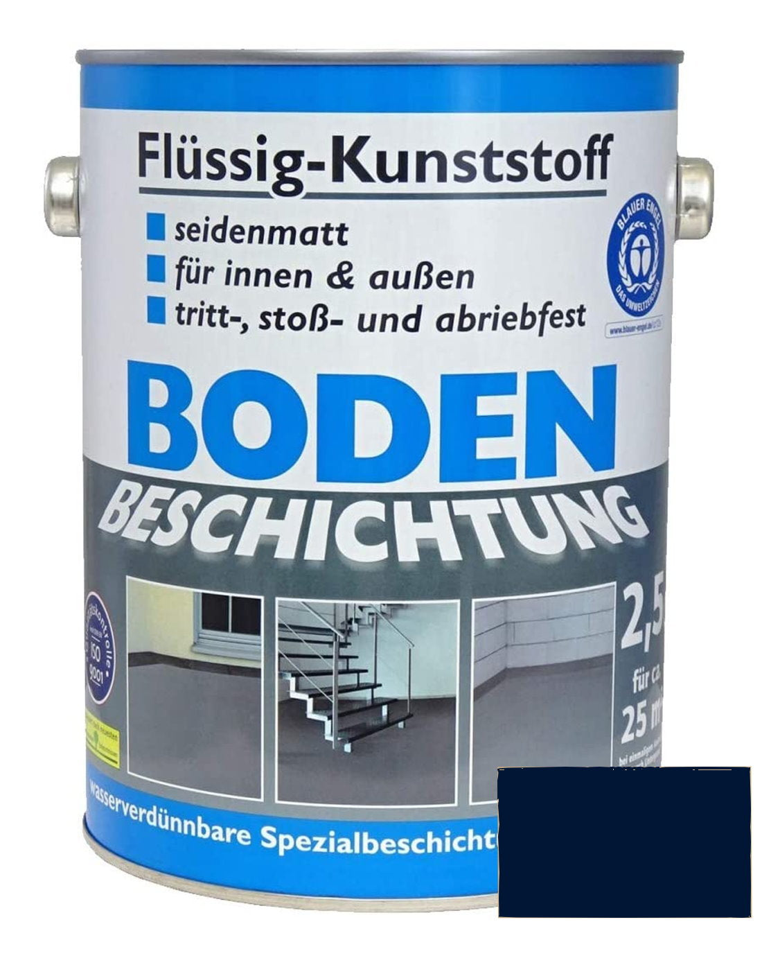 Flüssig Kunststoff 2,5L Bodenbeschichtung 25m² Betonfarbe Beton Beschichtung