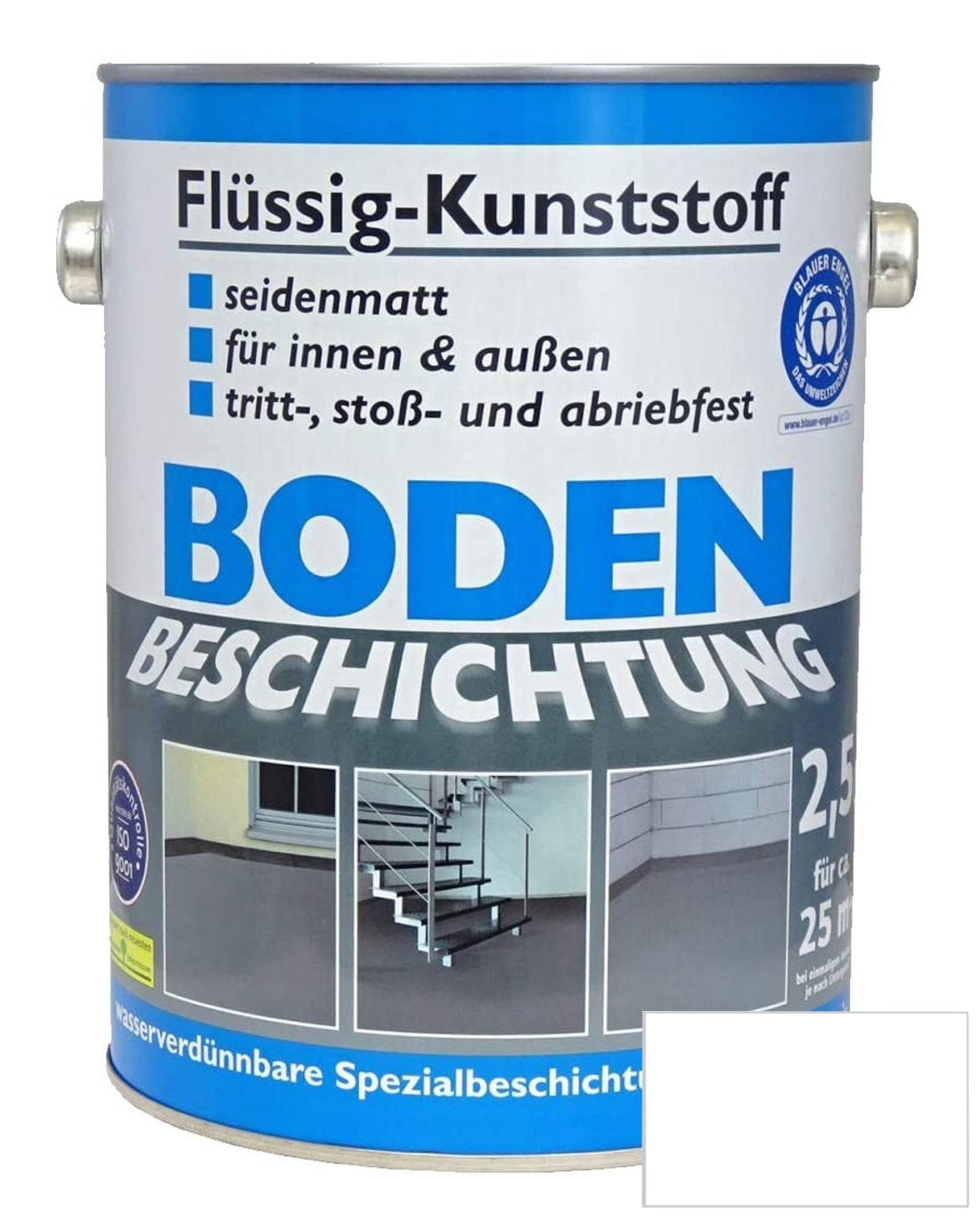 Flüssig Kunststoff 2,5L Bodenbeschichtung 25m² Betonfarbe Beton Beschichtung