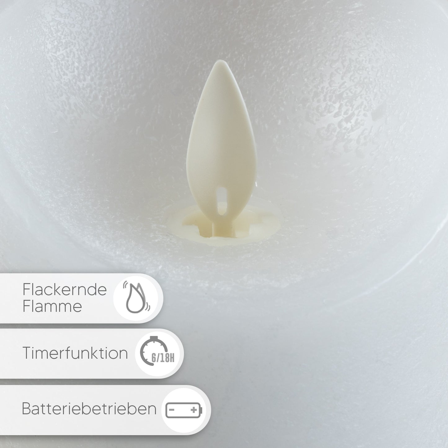 LED Echtwachskerze Wachskerze Stumpenkerze Kerze mit Timer flammenlos antik grün