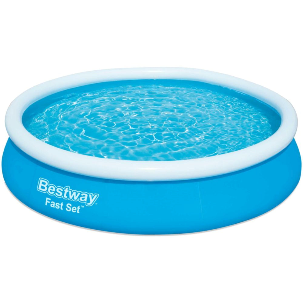Bestway FAST SET POOL RUND Quick UP Swimmingpool Schwimmbecken Schwimmbad blau