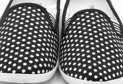 Damen Canvas Sneaker Slipper Slip On Schuhe Loafer Stoff Freizeitschuhe Flats