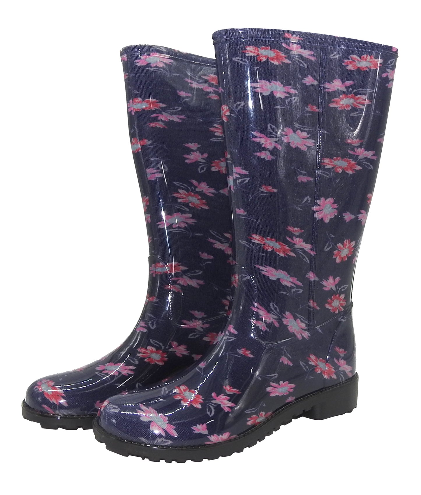 WKTEX Damen Regenstiefel Gummistiefel Damenstiefel Stiefel Stiefeletten Blumen