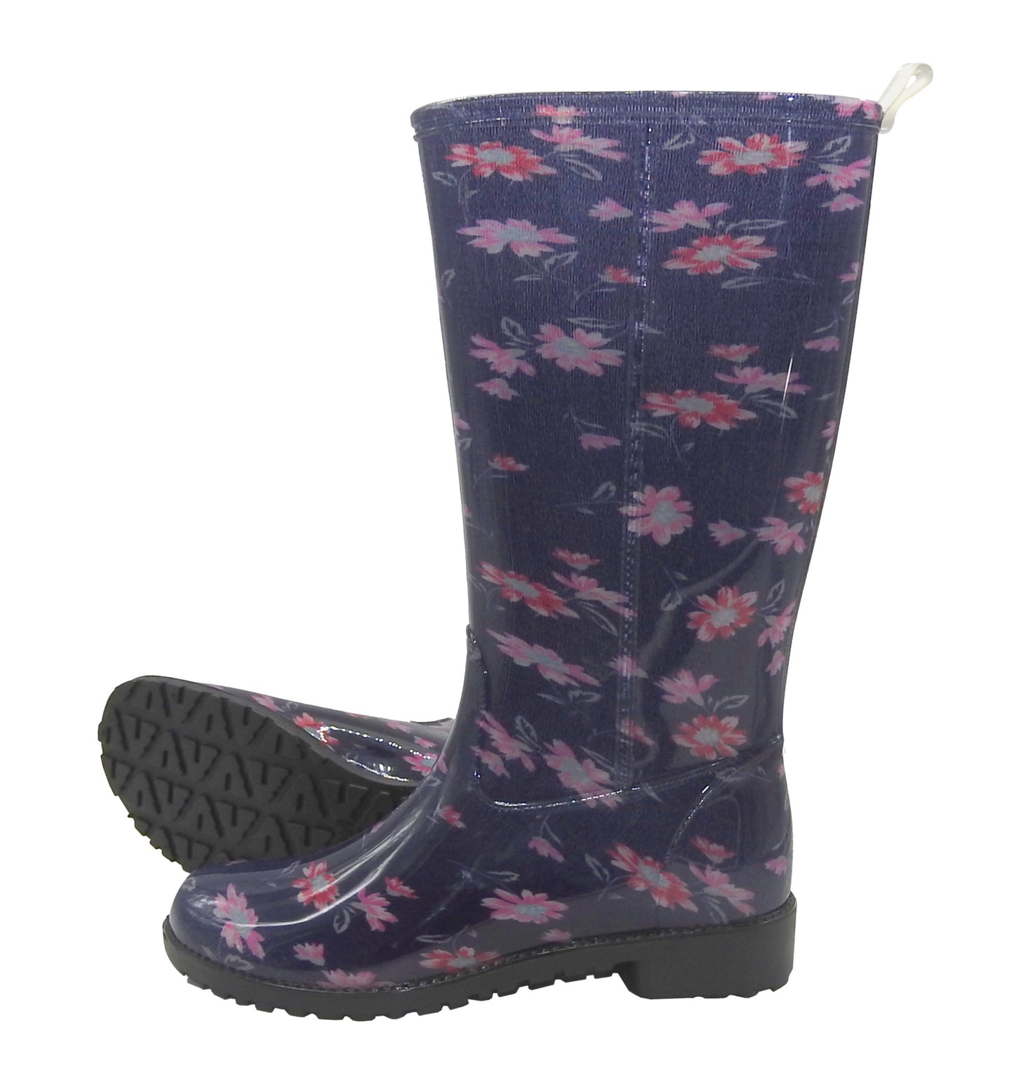 WKTEX Damen Regenstiefel Gummistiefel Damenstiefel Stiefel Stiefeletten Blumen
