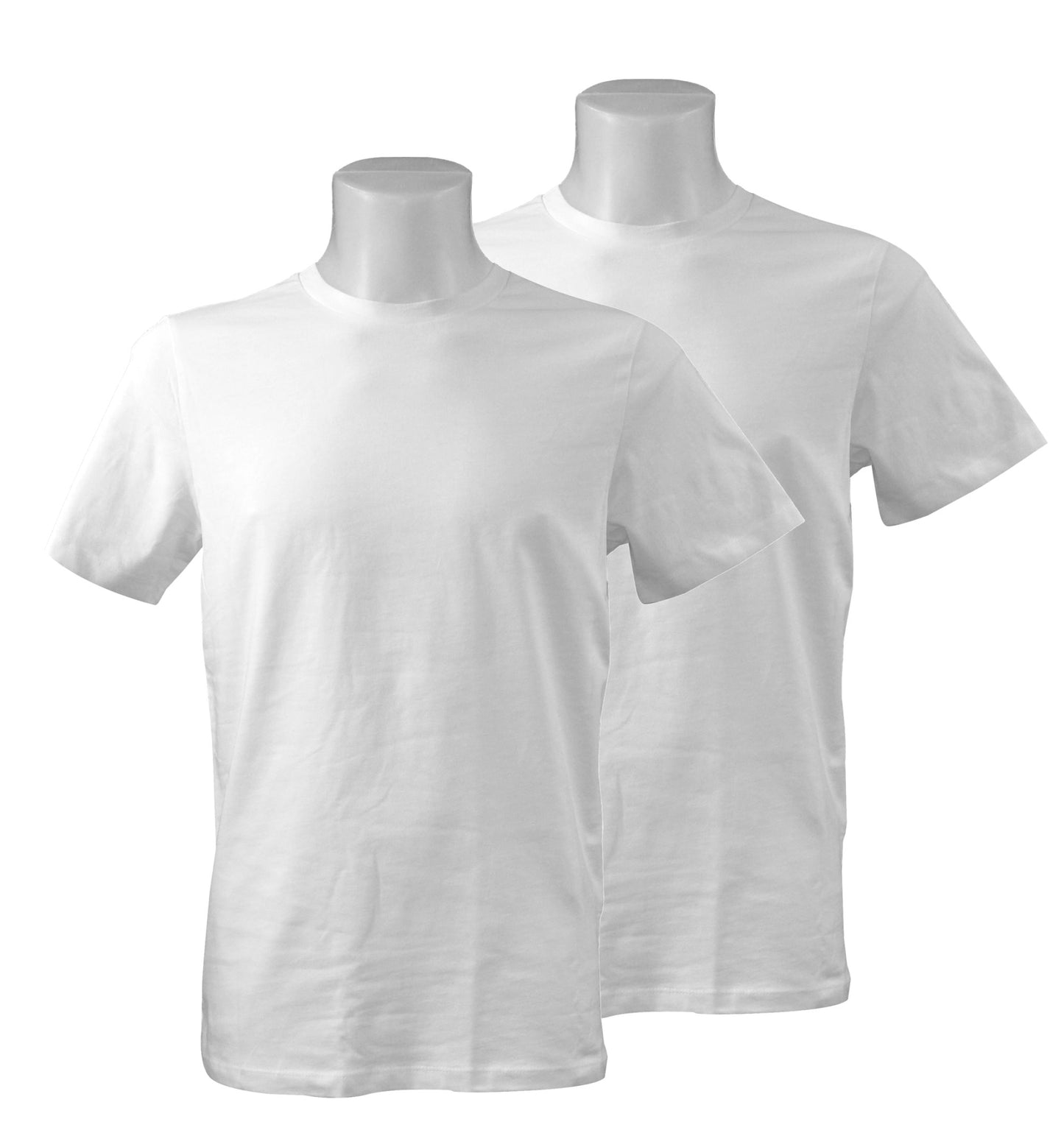 Herren T-Shirt Basic 2er Pack BIO Baumwolle Kurzarm Shirt Rundhals Doppelpack