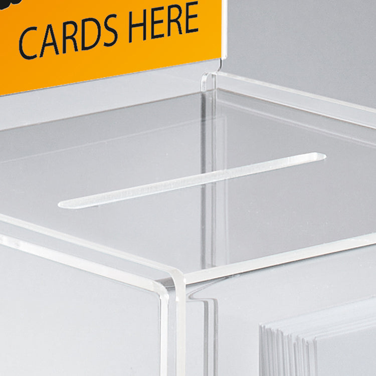 Sigel Aktionsbox VA152 klar Acryl A5 Losbox Spendenbox Promobox Sammelbox Box
