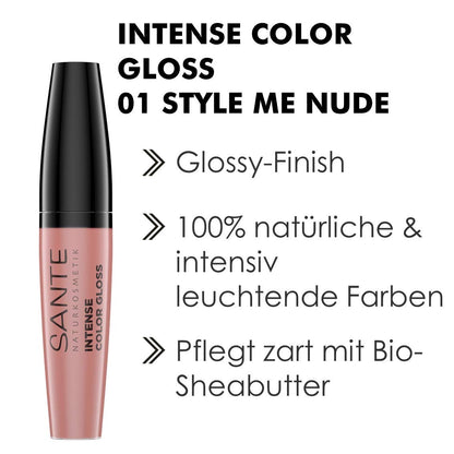 Sante Naturkosmetik Bio Intense Color Gloss Lipgloss Lipstick Lippenstift 9ml