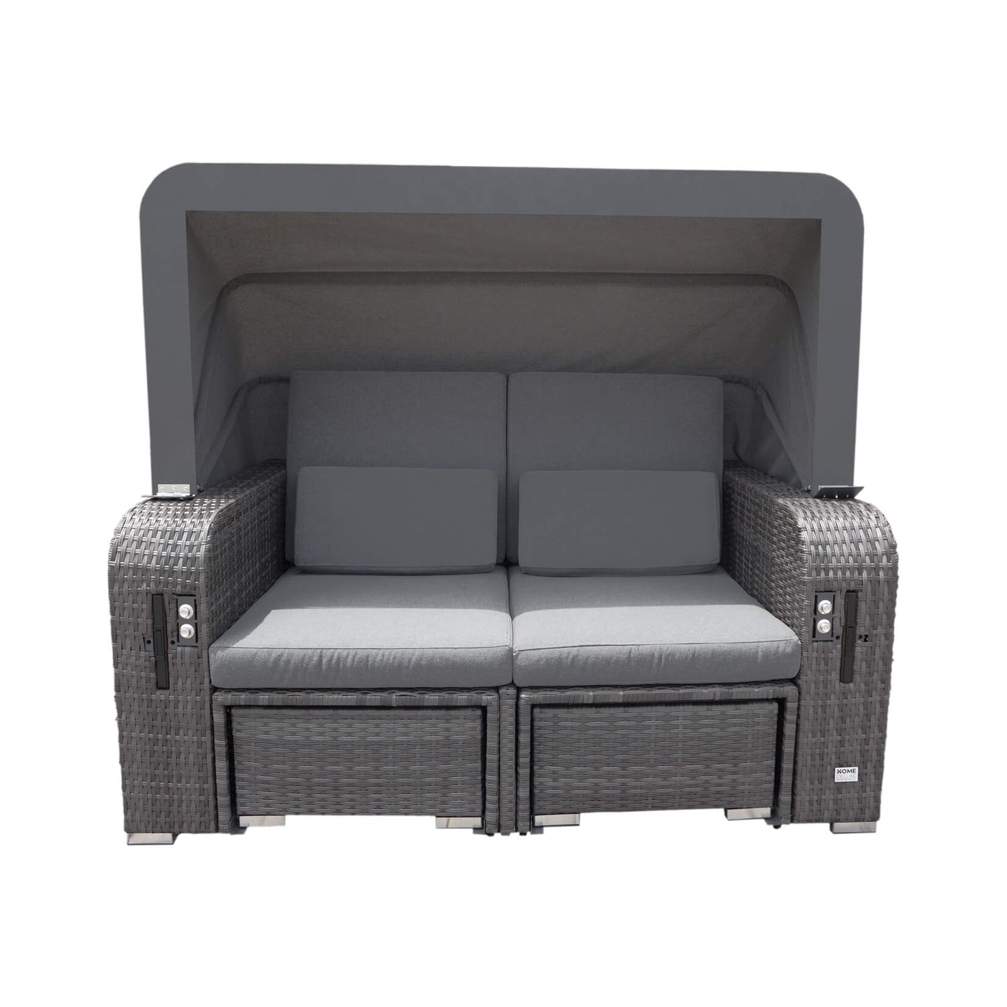 Strandkorb Relaxa Sonnenliege Gartenliege Gartenmöbel Liege Sofa Lounge grau