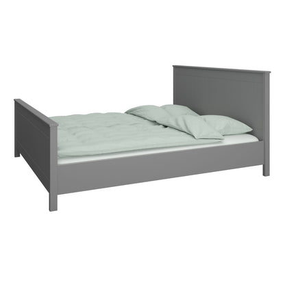 Landhaus Doppelbett 180x200 grau Ehe Bett Bettgestell Bettrahmen Holz Gästebett