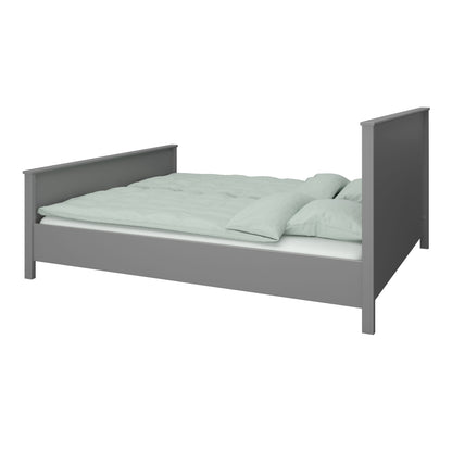 Landhaus Doppelbett 180x200 grau Ehe Bett Bettgestell Bettrahmen Holz Gästebett