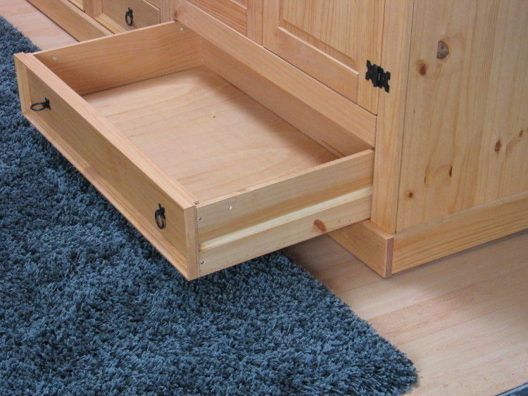 5trg Kiefer Mexico Kleiderschrank New Mexiko massiv Schlafzimmer Schrank natur