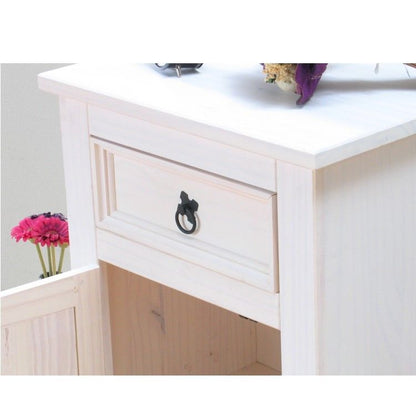 2x Nachtschrank New Mexiko Mexico Nachttisch Nachtkonsole Schrank weiß