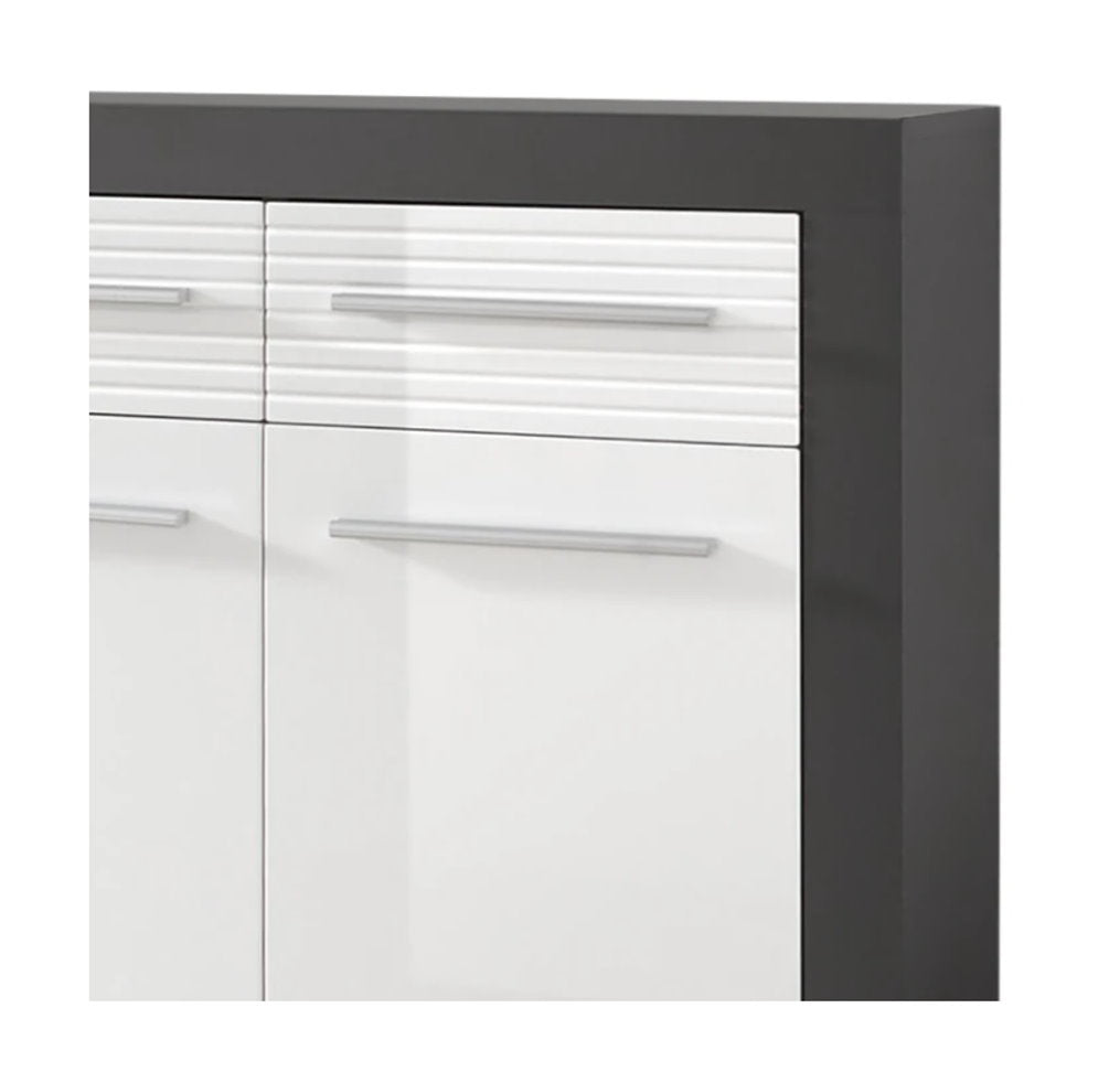 Hochglanz Schuhschrank Nala Schuhkommode Regal Flurkommode Schrank Kommode weiß