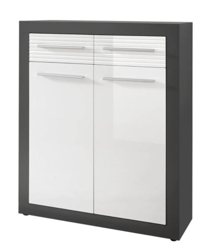 Hochglanz Schuhschrank Nala Schuhkommode Regal Flurkommode Schrank Kommode weiß