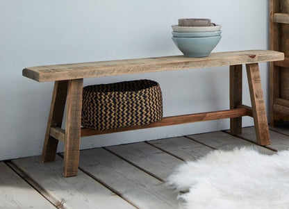 Dekobank Vintage Shabby Used-Look Bank Holz rustikal Blumenbank Deko Holzbank