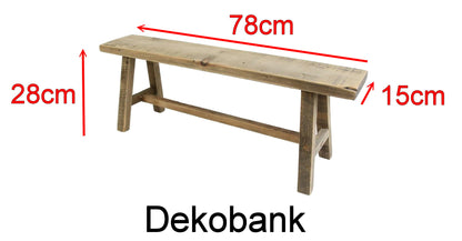 Dekobank Vintage Shabby Used-Look Bank Holz rustikal Blumenbank Deko Holzbank