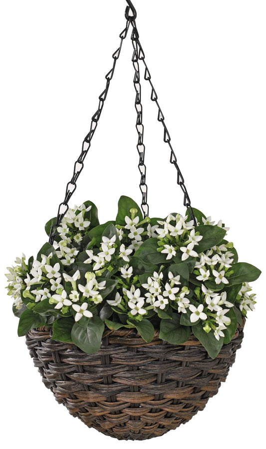 Polyrattan Hängeampel Pflanzenampel Blumen Topf Hängetopf GartenTerrasse Balkon