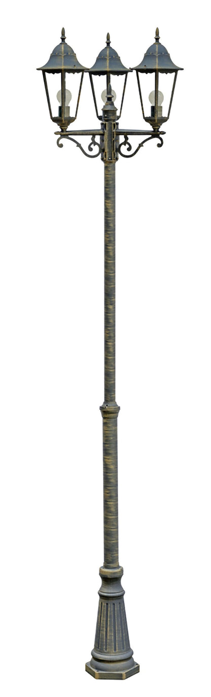 Alu Kandelaber Garten Laterne Aussenleuchte Stand Leuchte Lampe bronze Deko