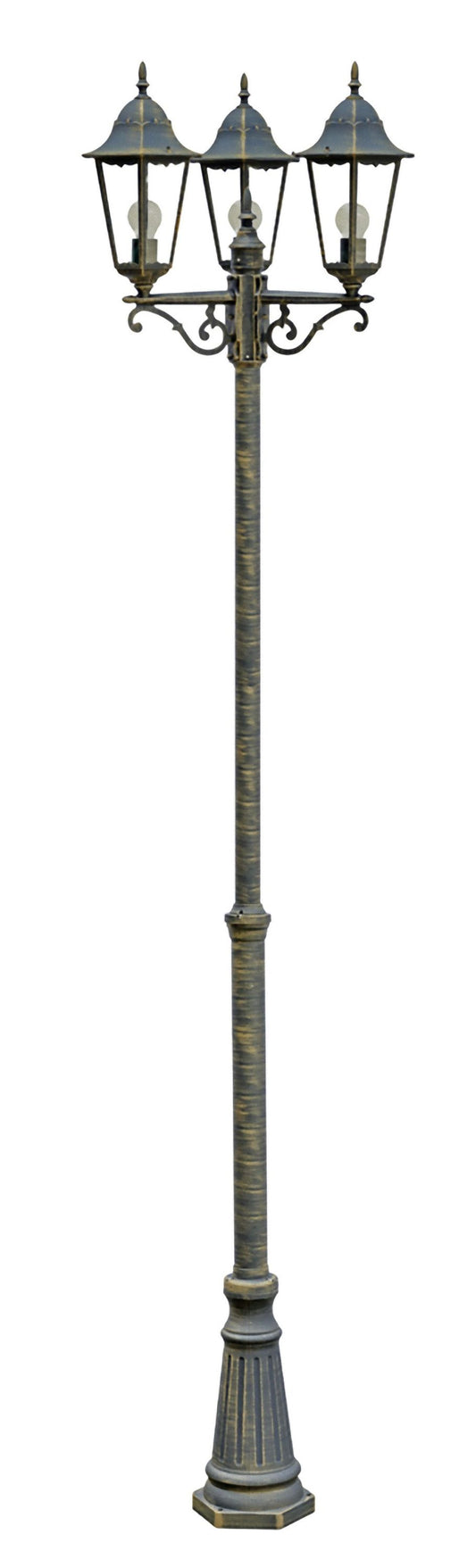 Alu Kandelaber Garten Laterne Aussenleuchte Stand Leuchte Lampe bronze Deko