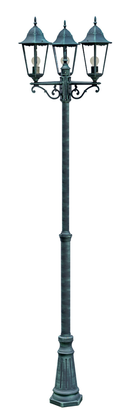 Alu Kandelaber Garten Laterne Aussenleuchte Stand Leuchte Lampe grün schwarz