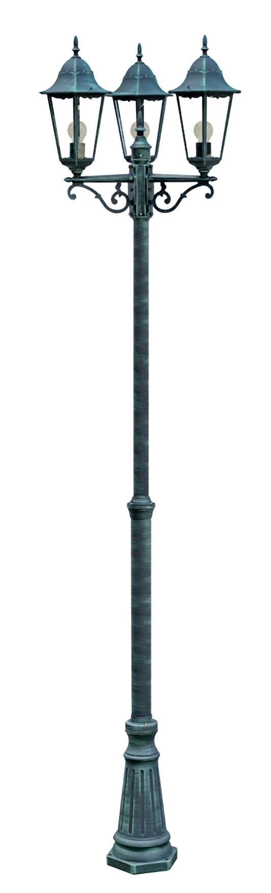 Alu Kandelaber Garten Laterne Aussenleuchte Stand Leuchte Lampe grün schwarz