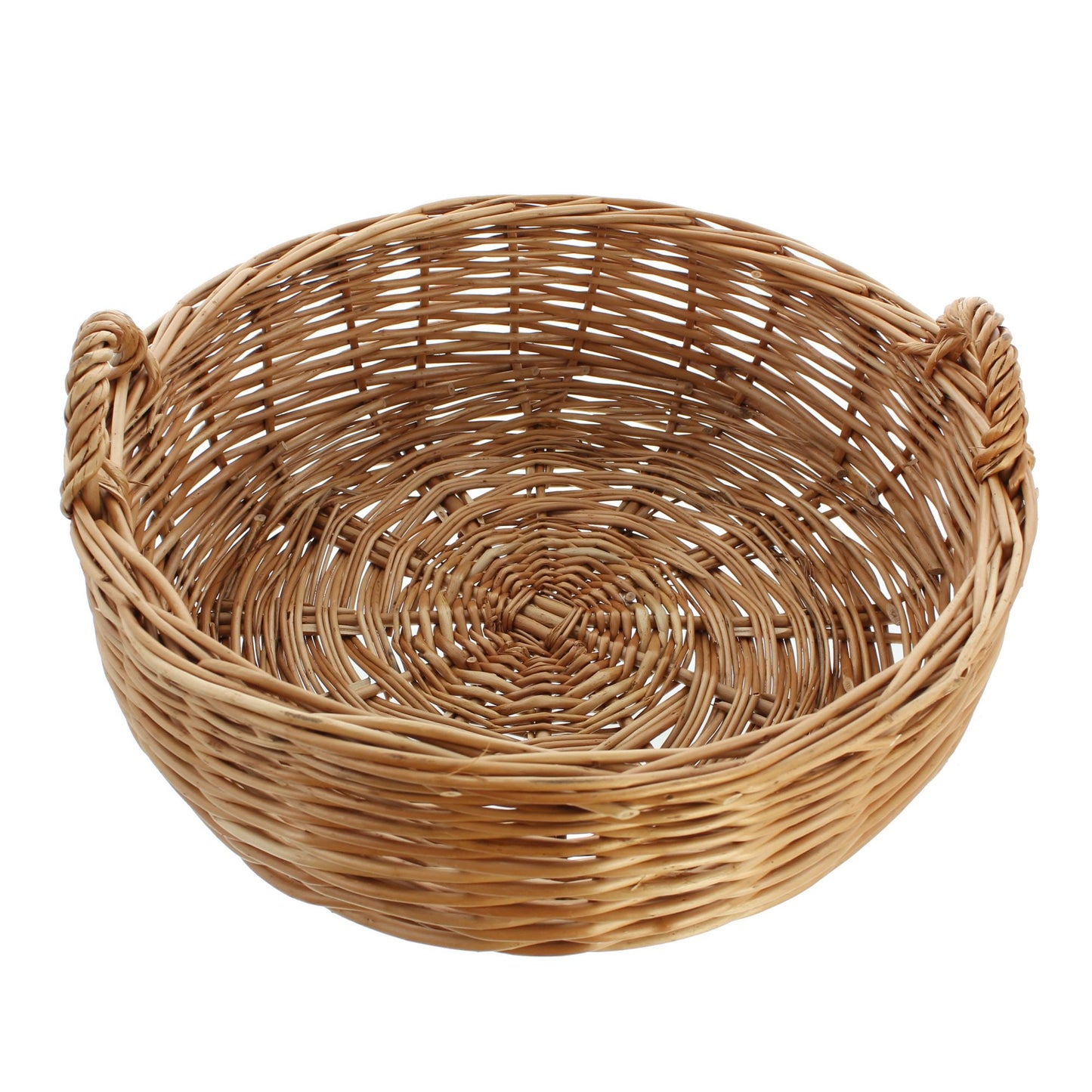 XL Weidenkorb Ø 47cm Schale Vollweide Deko Korb Brotkorb Obstschale Füllkorb