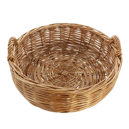 XL Weidenkorb Ø 47cm Schale Vollweide Deko Korb Brotkorb Obstschale Füllkorb