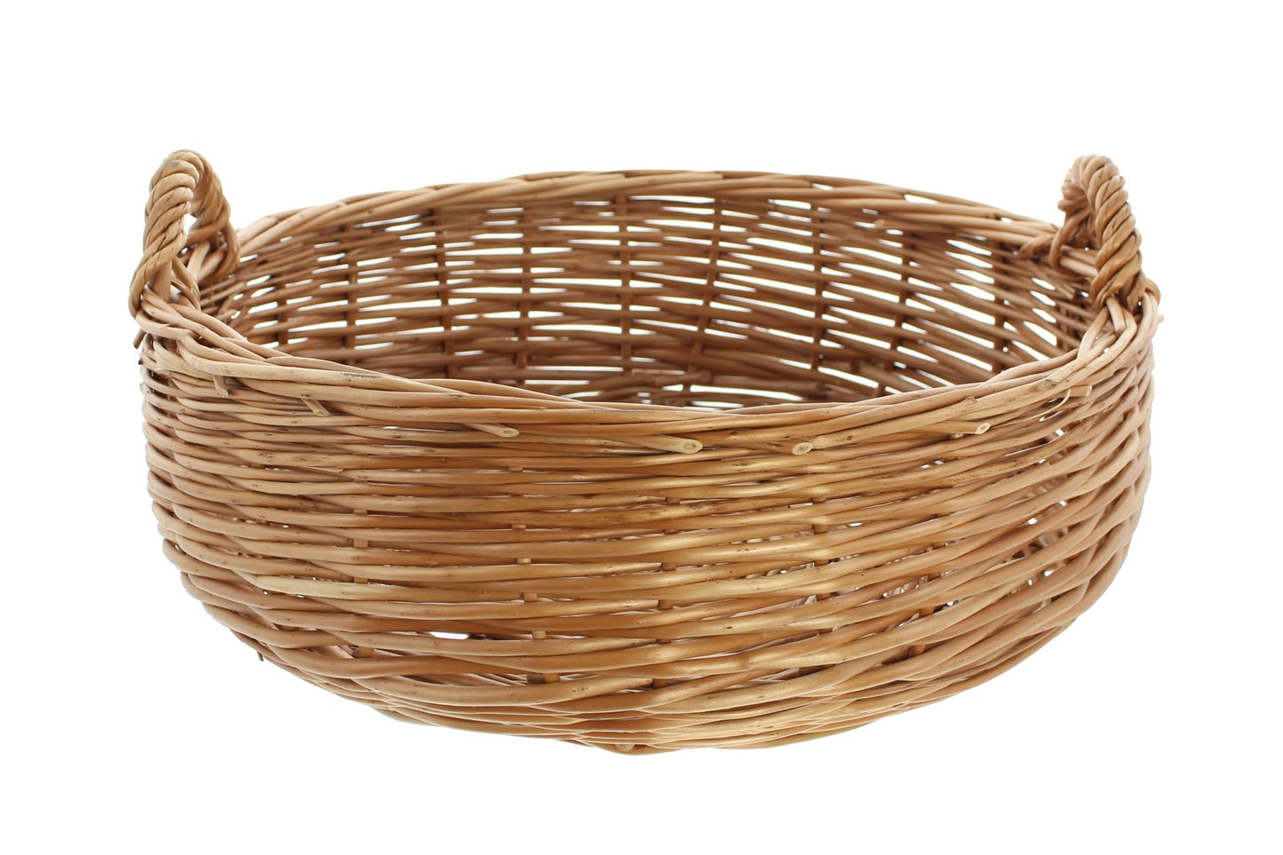 XL Weidenkorb Ø 47cm Schale Vollweide Deko Korb Brotkorb Obstschale Füllkorb