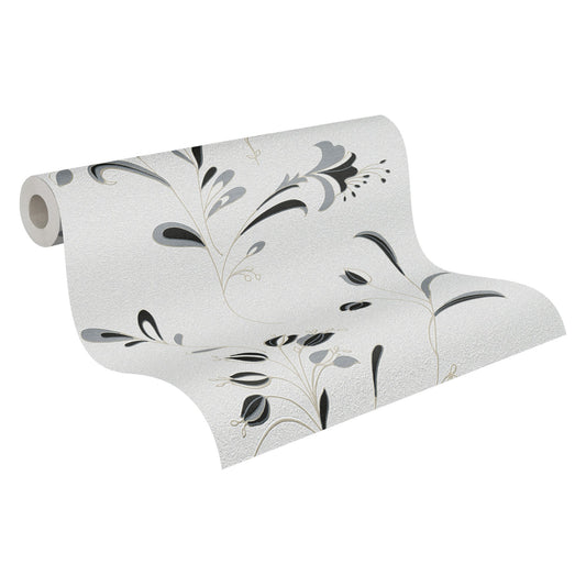 A.S. Création Blumen Schwarz 106742 Wandtapete Papiertapete Vinyl Rolle Tapete