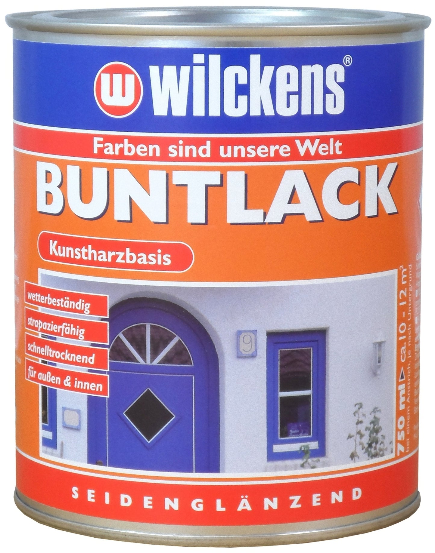 Wilckens 0,75l Buntlack seidenglänzend anthrazit Holzlack Metall Lack Farblack