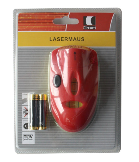 Lasermaus Wasserwaage Linienlaser + Batterien Messgerät Horizontal Laser Messer