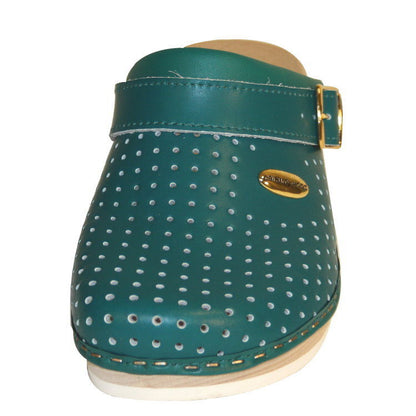 Calzuro Leder Holz Clogs Berufsschuhe Krankenhaus Praxis Schuhe Arbeitsschuhe