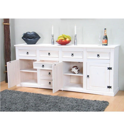 Sideboard New Mexiko Holz Anrichte Buffet Schubladen Kommode Schrank weiß